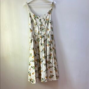 Modcloth “Voodoo Vixen” W’s XL Blooming cactus pattern cream/green summer dress